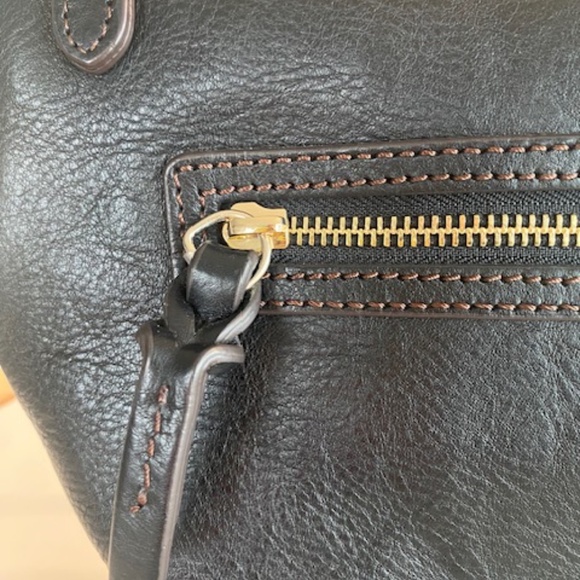 Dooney & Bourke Florentine Dark Brown Medium Toggle Shoulder Bag - Picture 8 of 9